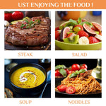 HASTHIP Cutlery Set for Dinner and Gifts featuring Ergonomic Handles | 3 Piece 410 Stainless Steel Black Gold Tableware