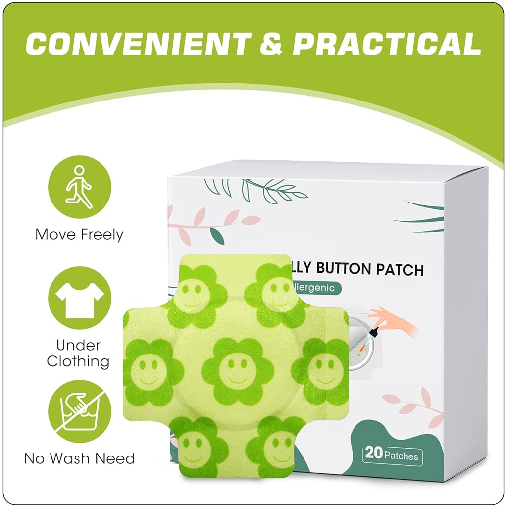 HASTHIP® 20Pcs Castor Oil Pack Wrap for Belly Button, Disposable Castor Oil Pack Skin Friendly Non-woven for Liver