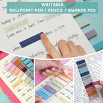HASTHIP Sticky Tabs for Notebooks and Books featuring 2400 pcs PET Reusable Index Notes | 60 Morandi Colors