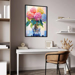 HASTHIP Diamond Painting Art Kit for Relaxing DIY Craft | 12x16 inch Hydrangea Wall Decor