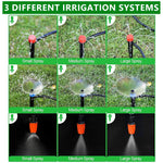 HASTHIP Slow Drip Irrigation System Kit for Gardens with 98ft Hose and 3 Sprinkler Types