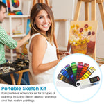 HASTHIP Watercolor Paint Set for Travel and Outdoor Sketching with 42 Colors and Refillable Brush Pen | Non Toxic for Students and Artists