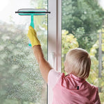 HASTHIP Window Cleaning Brush with Dual-Sided Head and Built-In Spray Bottle for Glass | Multi-Surface Tool for Tracks and Mirrors