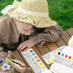 HASTHIP Magic Water Book for Kids with 20 Sheet Painting Pages and 1 Paint Brush | Creative Gift for Ages 3+