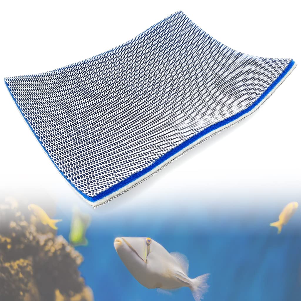 Qpets® 30 * 40cm Aquarium Filter High Density 8 Layer Filter Cotton Reusable Aquarium Filter Pad,Fish Tank Aquarium Tank Sponge Filter Cuttable Aquarium Filter s for Medium Fish Tank