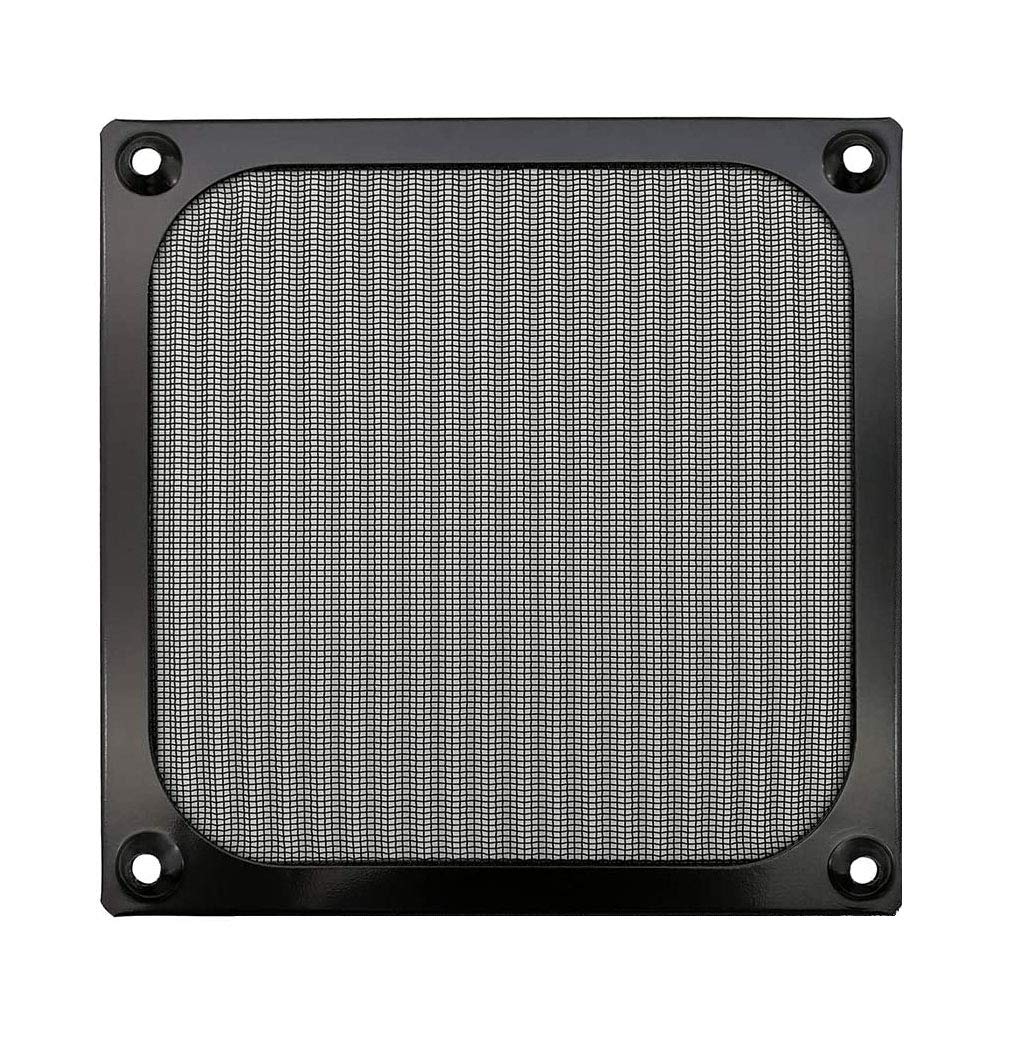 HASTHIP 120mm Fan Filter Dust Guard for PC Case with Wave-Folded Mesh | Aluminum Alloy & Black Stainless Steel