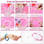 HASTHIP Resin Casting Mold Kit Silicone Mold Making Jewelry Pendant Mould Craft Diy Set Mould For Resin Art, Christmas Gifts(94 Pcs), Multi-Colour