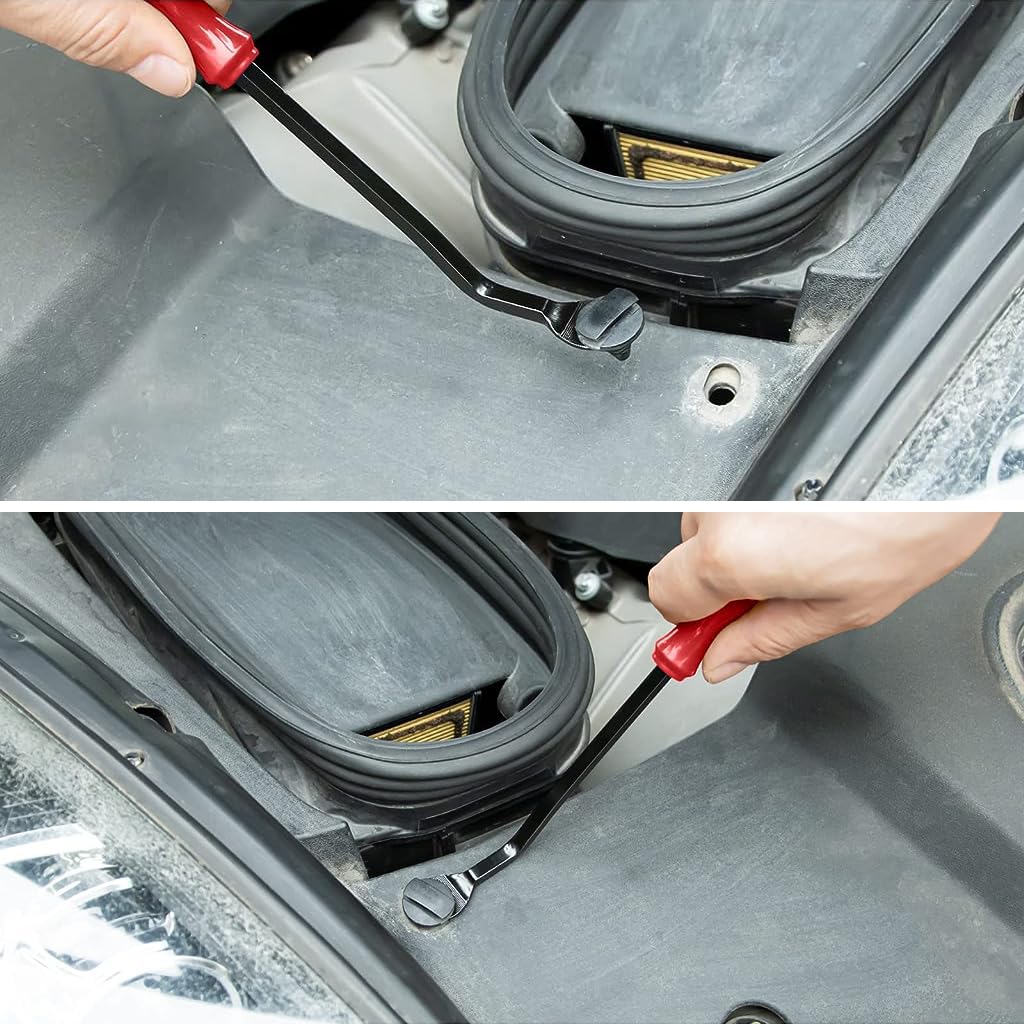 HASTHIP® Juego de 3 Herramientas de Extracción Molduras Coche,Alicates para Clips,Herramientas Palanca y Desmontaje Paneles Kit Reparación Interior Automóviles con Bolsa