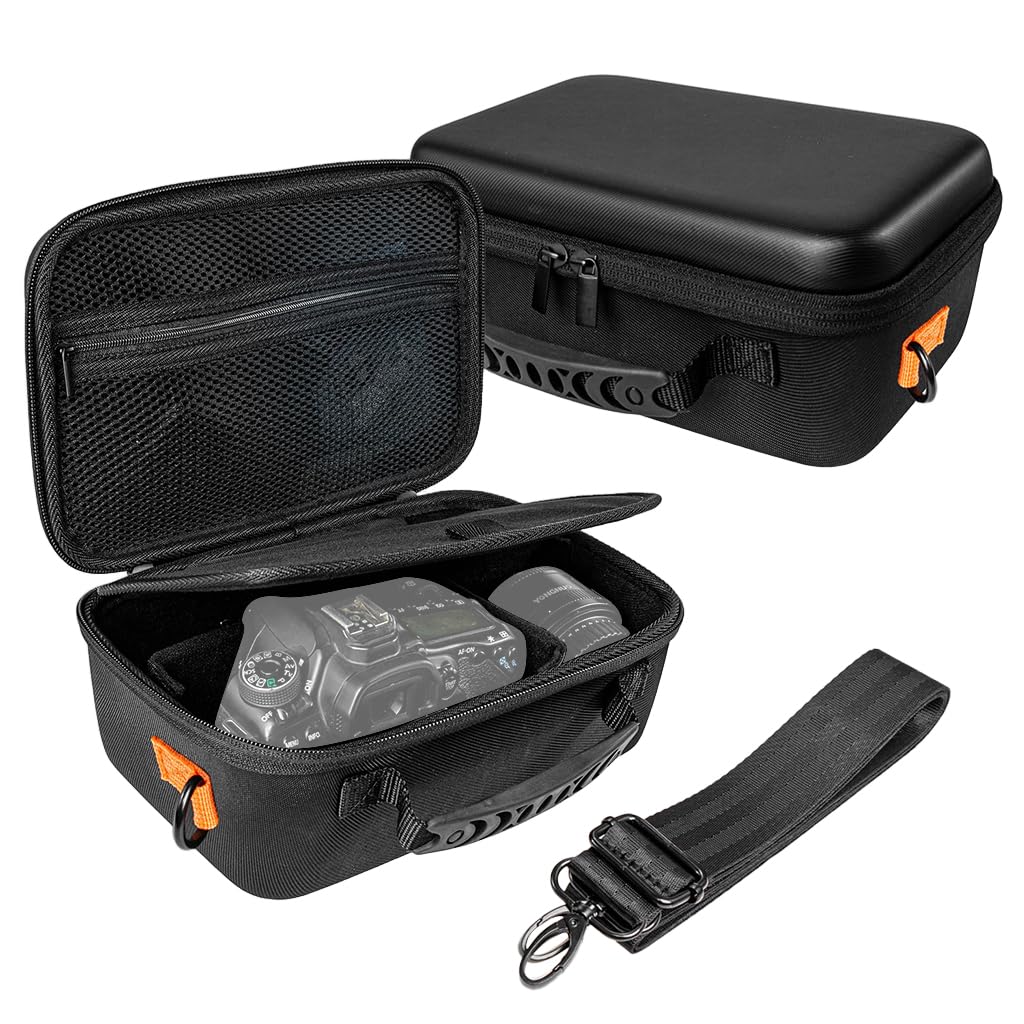 HASTHIP® Funda para cámara Compatible con Canon EOS Rebel R50 R100 T6 R8 R10 R5 Mark II RP R7 5D Mark IV SL3 T100 DSLR y mirrorless, Bolsa de Viaje Impermeable para cámara, Lente y trípode con 4