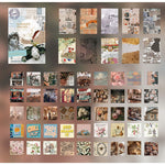 HASTHIP Stickers for Journal and Scrapbook with 55 Pcs Self Adhesive Metal Mucha Girls Designs