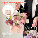 HASTHIP Gift Packing Basket Set for Flower Arrangement with 3D Emboss Design 18×10×12 cm Pink