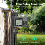 HASTHIP Automatic Water Timer for Garden Faucet with LCD Display and Rain Delay | 3 PCS Programmable Smart Irrigation System