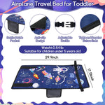 HASTHIP Portable Airplane Bed for Kids with Adjustable Strap Support 78×43cm Blue Universe | Travel Seat Extender for Toddlers