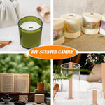 HASTHIP DIY Wooden Wick Candle Making Kit with 50 Wicks and 25 Metal Clips for Home Crafts