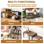 HASTHIP Wooden Top Expandable Stackable Kitchen Cabinet Organizer for Counter Storage