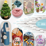 HASTHIP Crochet Kit for Beginners with 130 pcs Tools and Ergonomic Hooks | 12 Yarn Colors