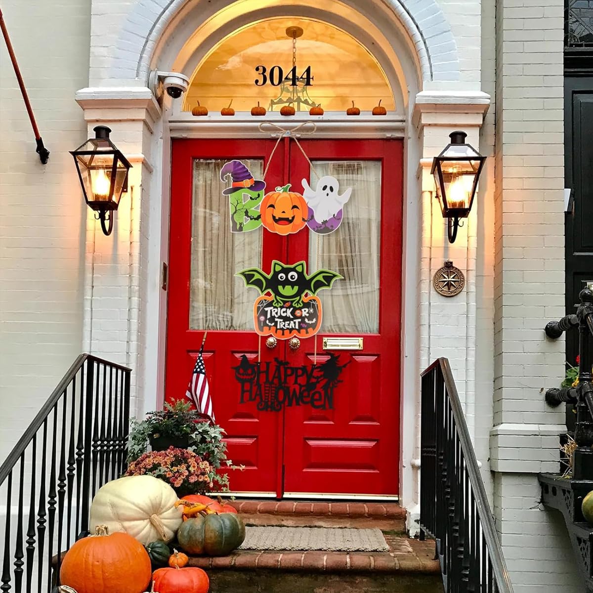 5Pcs Halloween Wall Hangings Door Signs Spooky Pumpkin Decorative Paper Wall Hangings Happy Halloween Door Signs Halloween Party Trick or Treat Wall Decoration Wall Hangings Halloween Decor