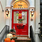 HASTHIP Halloween Wall Hangings for Home and Party Décor featuring 5 Paper Signs | Pumpkin Ghost Witch Bat Designs