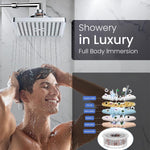 HASTHIP Rain Shower Head for Bathroom 6 in with Built in Filter and Chrome Finish | Pressurized Water Softening Overhead Shower