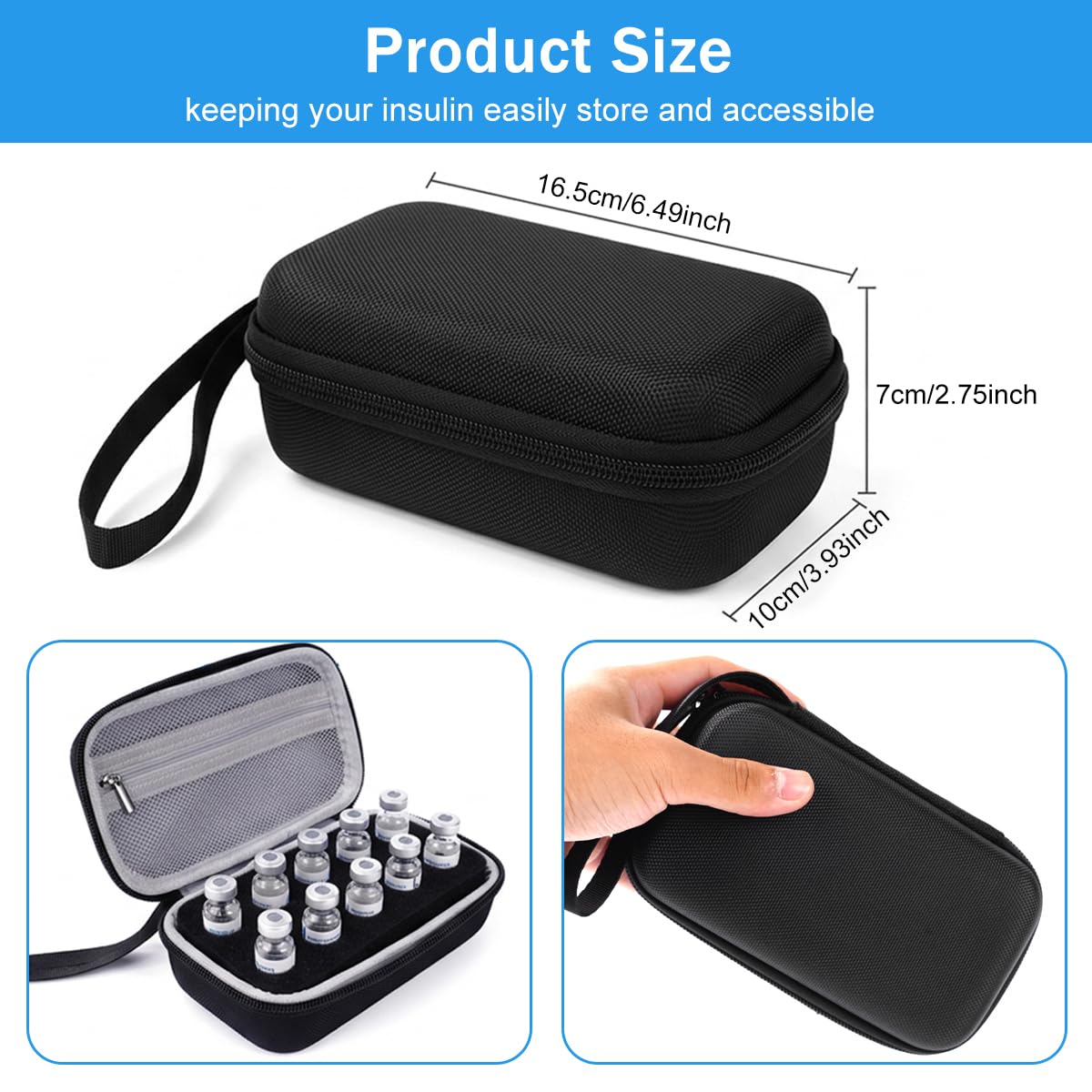 HANNEA 10-Slot Insulin Vial Organizer