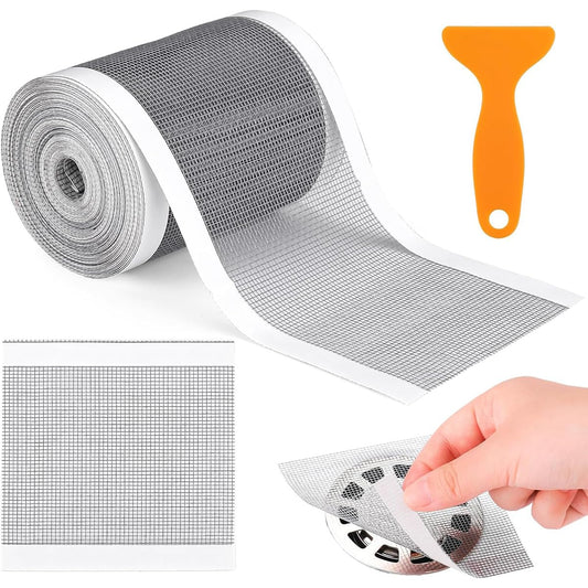 HASTHIP Kitchen Sink Strainer for Clog Prevention with Self Adhesive PVC Mesh 13 ft Roll | 4.72 in Width Hair Catcher