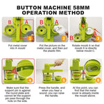 HASTHIP Badge Making Machine 58mm for DIY Crafts with Circle Cutter & 100Pcs Kit | Ideal for Beginners