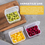 HASTHIP Cheese Storage Containers for Fridge featuring Airtight Flip‑Up Seal Lids 3.9×3.9 in | BPA‑Free Plastic 2 Pack