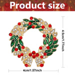HASTHIP® Christmas Brooch for Women Men Inlaided Rhinestone Shining, Christmas Bell Brooch, Alloy Brooch for Coat Dress Gown Shawl Sweather, Christmas Gift