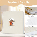 HASTHIP Photo Album Scrapbook for Memories with 40 Blank Pages and Spiral Hardcover | 10 Inch DIY Gift Book