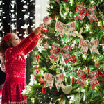 HASTHIP® 6.6ft Christmas Ribbon 2.48 inches Width Hemp Christmas Decorative Ribbon Gift Paking Ribbon Christmas Tree Ornament Rustic Christmas Decorative Ribbon, 2 Rolls