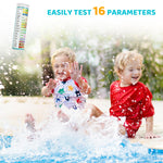 HASTHIP Water Testing Strips for Pool Aquarium and Drinking Water featuring 17 in 1 PVC Design | 125 Count