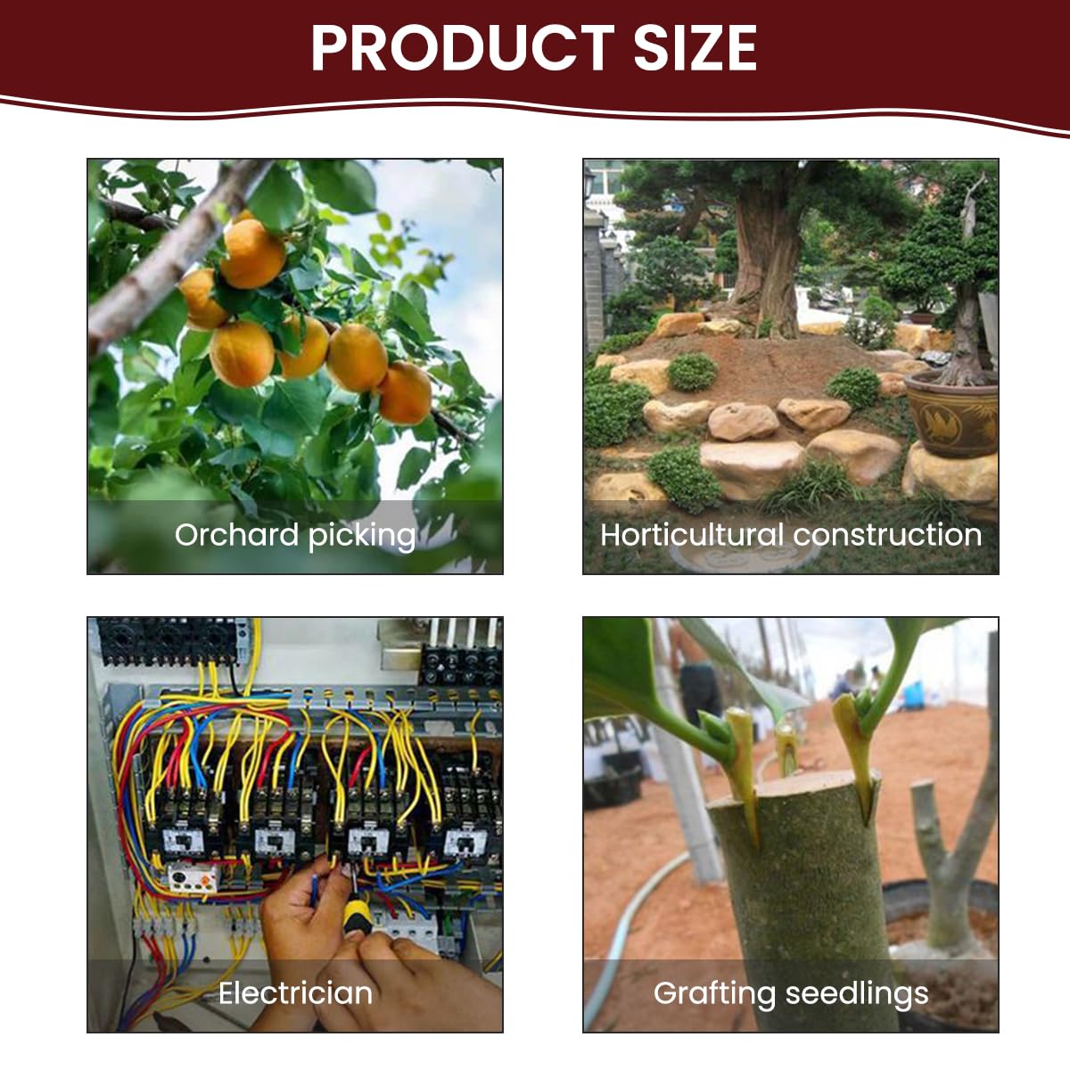 HASTHIP Grafting Cutter for Gardening with Anti Slip Wooden Handle and Stainless Steel Blade | Portable Pocket Design