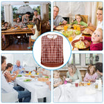 HANNEA® Adult Bibs, Waterproof Adjustable, Long Style with Leakproof Pocket Adult The Eldly Bib Adult Washable Dining Bibs for Men, Women Eating Cloth for Elderly Seniors and Disabled (Brown)