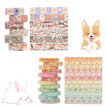 HASTHIP Washi Tape Set for Arts and DIY Crafts with 18 Rolls 3 m Cute Cartoon Design | Removable and Restickable Decorative Tape