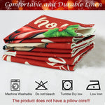 HASTHIP Christmas Cushion Covers for Sofa featuring Hidden Zippers 16x16 in Linen Set of 4