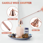HASTHIP Candle Accessory Set with 17 cm Wick Trimmer and Curved Dipper for Scented Lovers | Stainless Steel 3 in 1 Tools