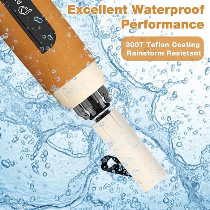 HASTHIP Auto Open Windproof Umbrella, Waterproof Folding Travel Umbrella