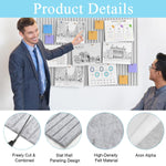 HASTHIP® 6Pcs Felt Bulletin Board Vision Board,30x30cm Self-Adhesive Wall Boards with 50pcs Drawing Pins,Felt Message for Paste Notes Photos Schedules (Grey)