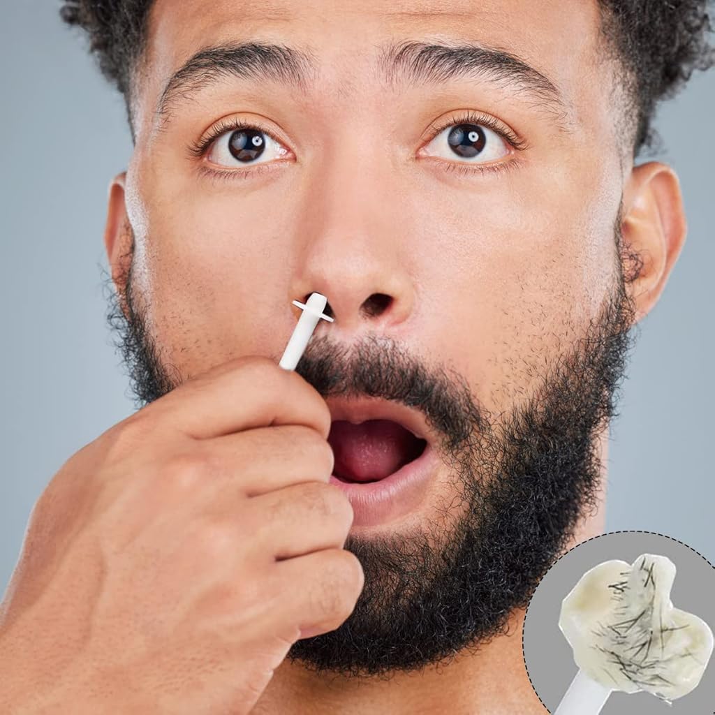 HASTHIP® Kit de Cera para Nariz para Hombres y Mujeres,Cera Natural Eliminación del Vello Nasal,Kit de Depilación Sin Dolor con 100g y Aplicadores Uso Rápido Fácil en Casa