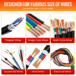 Serplex® 6-IN-1 Manual Wire Stripper Machine Drill-Operated Wire Stripper Tool with Hand Crank 3-17mm Dia Cable, Manual Wire Stripping Machine with 6 Tracks & 5 Carbide Blade, for Wire Stripping