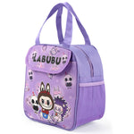 HASTHIP Kids Lunch Bag for School and Picnic with Insulated Waterproof Nylon 23x13x23cm | Cute Cartoon Design and Extra Pockets