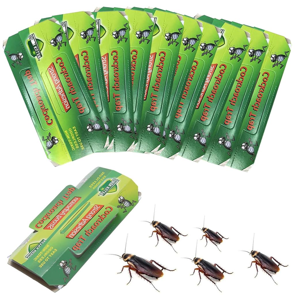 HASTHIP® Cockroach Killer Gel for Home Strong, Strong Adhesive Cockroach Killer, Pesticide Free Cockroach Repellent/Cockroach Trap, Safe & Easy Cockroach Trap for Kitchen, Room, Office (10 Pcs )