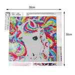 HASTHIP DIY 5D Diamond Painting by Number Kits Full Drill Crystal Embroidery Household Wall Decoration Art Crafts-Unicorn