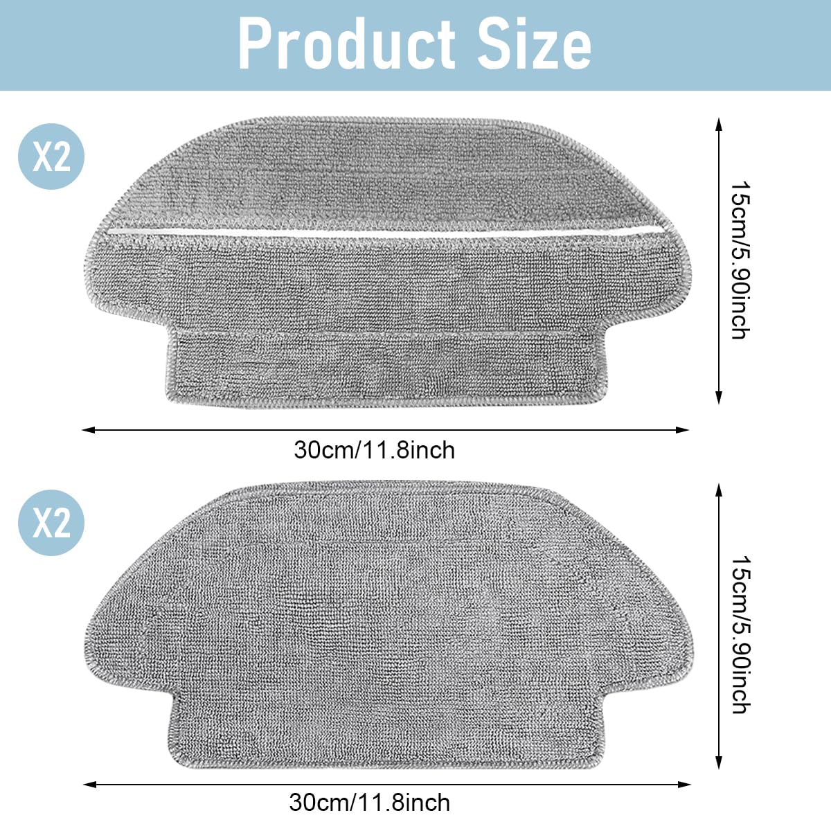 HASTHIP® Mopping Cloth for Mi Robot Robot Vacuum Cleaner S10 Microfiber Absorbent Wet & Dry Use Mop Cloth Replacements for Vacuum S10.