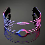 HASTHIP® LED Light Up Glasses For Party LED Glasses For Adults Kids Futuristic Sunglasses Cosplay Costume