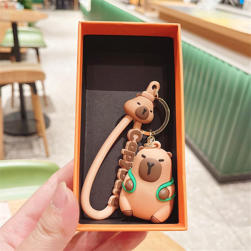 HASTHIP® 2 PCS Cute Capybara Keychain Toy