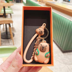 HASTHIP® 2 PCS Cute Capybara Keychain Toy