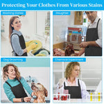 HASTHIP Apron for Dishwashing and Workshop with 43 in Length Featuring Cross Back Straps and PVC Vinyl Black