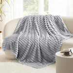 HASTHIP Cozy Blanket for Couch Relaxation 59x78 in with Soft Flannel Warmth | Grey Throw