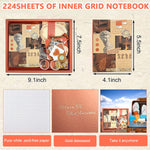 HASTHIP Scrapbook Stickers Supplies Kit for DIY Journals with 31 Sheets & 2 Washi Tapes | Vintage Aesthetic Album Set